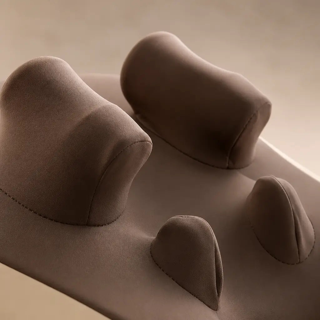 Close-up of the four kneading rollers
