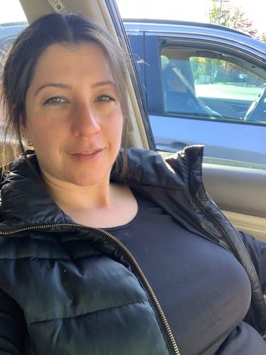 Barbara M.'s selfie in her car